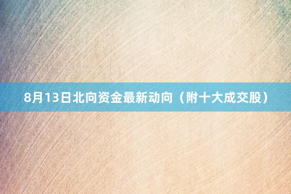 8月13日北向资金最新动向(附十大成交股)