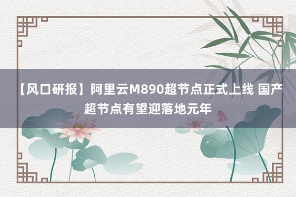 【风口研报】阿里云M890超节点正式上线 国产超节点有望迎落地元年