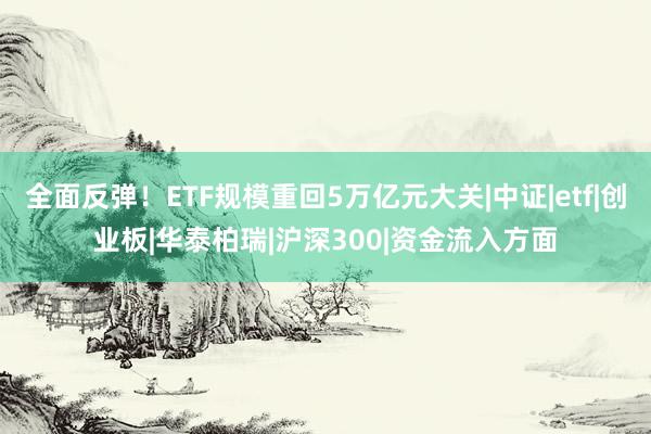 全面反弹!ETF规模重回5万亿元大关|中证|etf|创业板|华泰柏瑞|沪深300|资金流入方面