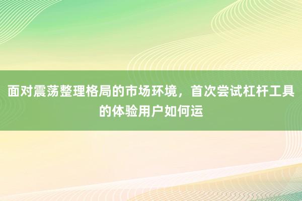 面对震荡整理格局的市场环境，首次尝试杠杆工具的体验用户如何运