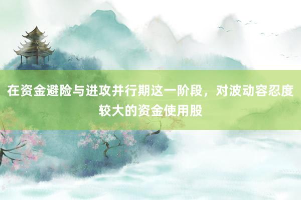 在资金避险与进攻并行期这一阶段，对波动容忍度较大的资金使用股