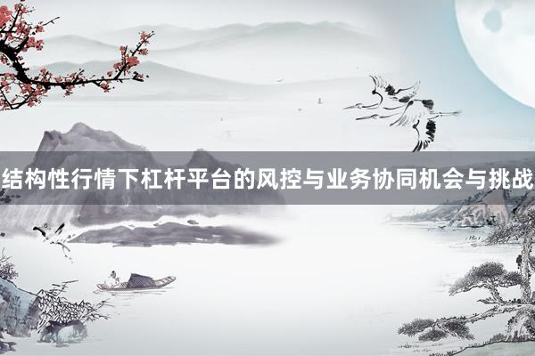 结构性行情下杠杆平台的风控与业务协同机会与挑战