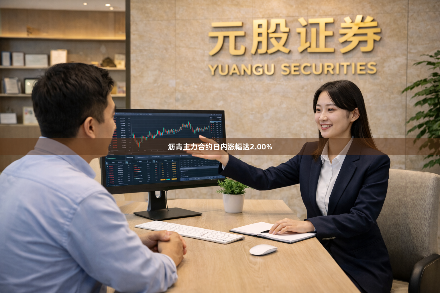沥青主力合约日内涨幅达2.00%